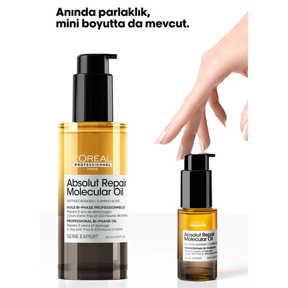 LOreal Professionnel Absolut Repair Molecular Çift Fazlı Profesyonel Bakım Yağı 90 ml - Resim 6