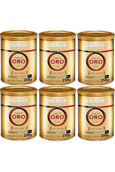 LavAzza Qualita Oro Filtre Kahve Teneke Kutu Altılı Set (250 GR X 6=1,5 KG)