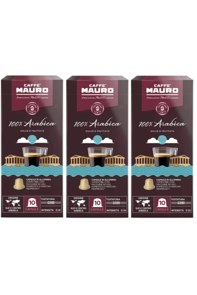 Caffe Mauro 100% Arabica Nespresso Kapsül 30 Kapsul