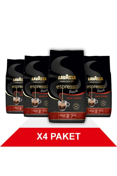LavAzza Espresso Barista Gran Crema Çekirdek Kahve (1000gr) x4