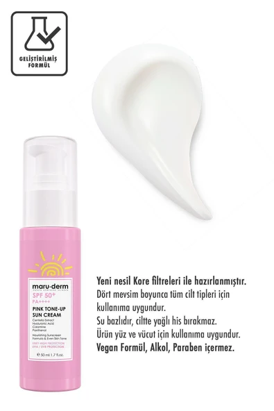 Güneş Kremi | Yeni Formül 2025 | Spf 50 Pembe (PİNK TONE-UP) Güneş Kremi | Yeni Nesil Kore Filtreli - 3