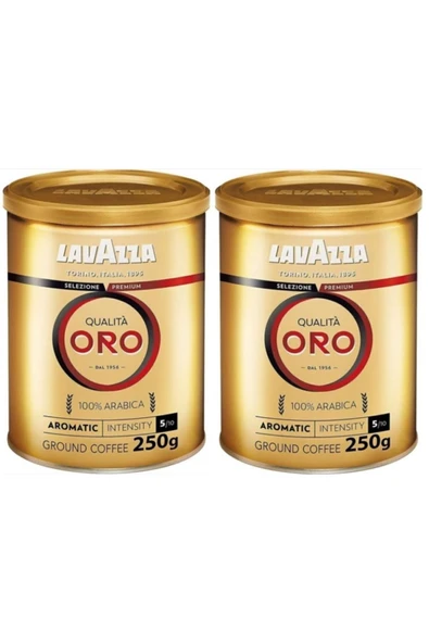 LavAzza Qualita Oro Filtre Kahve Teneke Kutu ikili Set (250 GR x 2 ) Orijinal