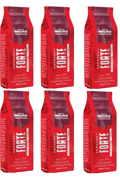 Caffe Mauro Espresso Forte Çekirdek Kahve 1 kg x 6 paket ürün görseli 1