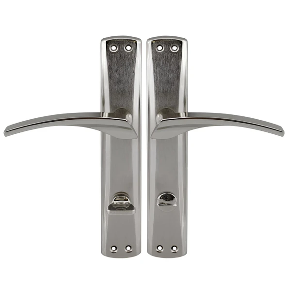 Kapı Kolu WC Banyo Nikel İnox Aynalı Sağa Sola Uygun İç Dış Wc Kapısı Kilitlenebilir 1 Takım - Resim 5