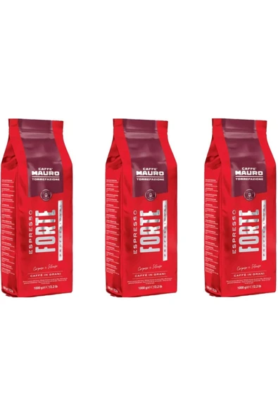 Caffe Mauro Espresso Forte Çekirdek Kahve 1 kg x 3 paket
