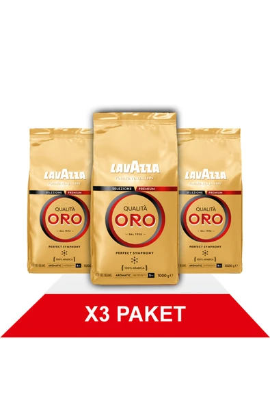 LavAzza Qualità Oro Çekirdek Kahve (1000gr) x3