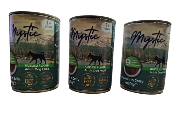 MYSTİC KÖPEK KONSERVE KUZU ETLİ 400 GR ( 3 ADET ) ürün görseli