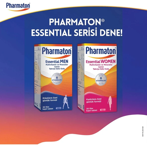 Pharmaton Essential Men 30 Tablet - Magnezyum, Vitamin B, Vitamin D, Multivitamin ve Mineraller - 5