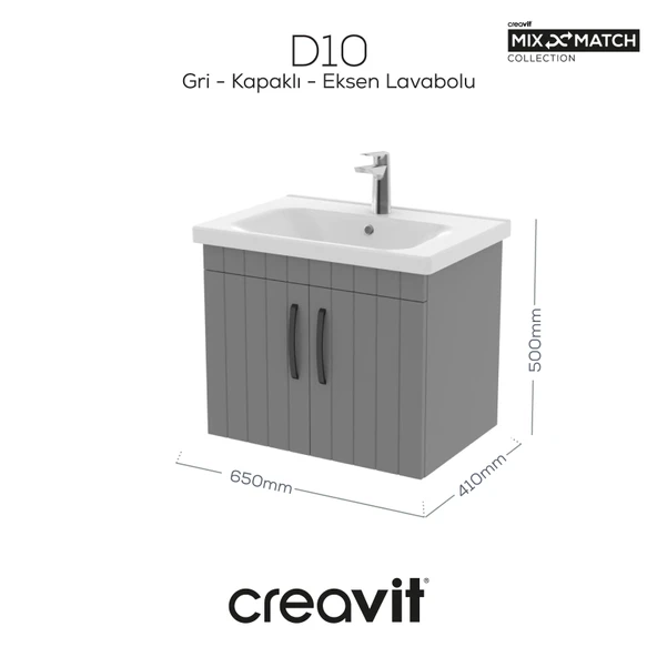 D10 65cm.KPK.Lav.Dlp.ML.GRI.LK.GRI - Resim 3