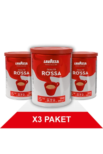 LavAzza Qualità Rossa Filtre Kahve Teneke Kutu (250gr) x3