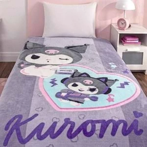 Taç Lisanslı Tek Kişilik Çocuk Battaniye (160x220)-Kuromi Fun - 2