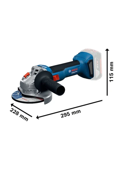 Bosch GWS 18V-8  4 Ah Tek Akülü Taşlama Makinesi 06019N9021 - Resim 3