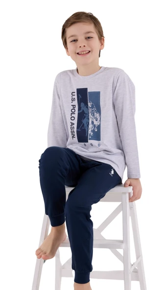 Us Polo Erkek Çocuk Lacivert Uzun Kol Pijama Takım 2206 ürün görseli