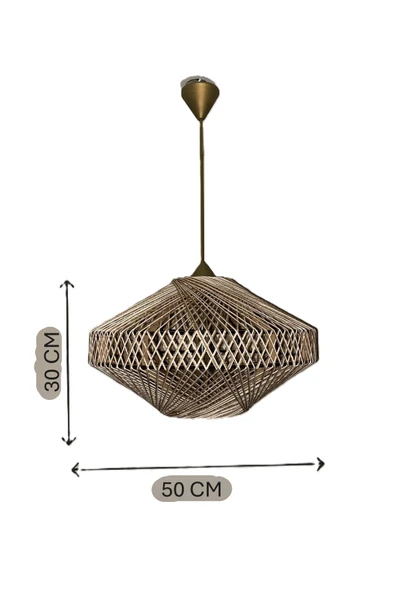 Bohem,Rustik,Modern,Jüt,Doğal,El Yapımı Sarkıt Avize - 4