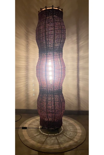 Bohem,Ahşap,Rustik,Modern,Doğal El YApımı Lambader 135*32 - 5