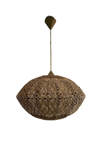 Bohem,Rustik,Modern,Hasır,Jüt,Doğal,El Yapımı Sarkıt Avize - 2