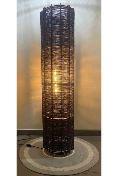 Bohem,Ahşap,Rustik,Modern,Doğal El Yapımı Lambader 135*32 - 4