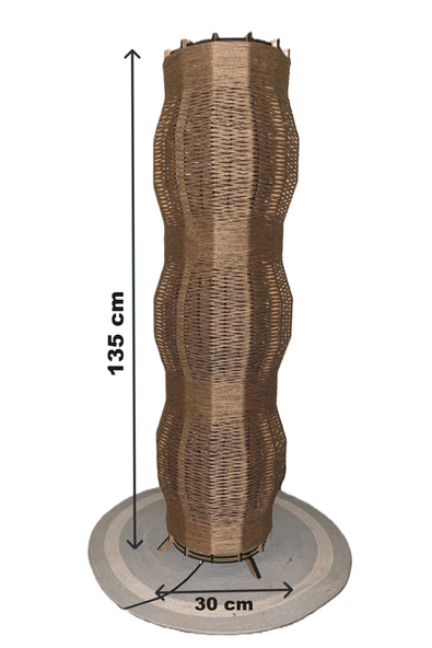 Bohem,Ahşap,Jüt,Hasır,Rustik,Modern,Doğal El YApımı Lambader 135*32 - 7