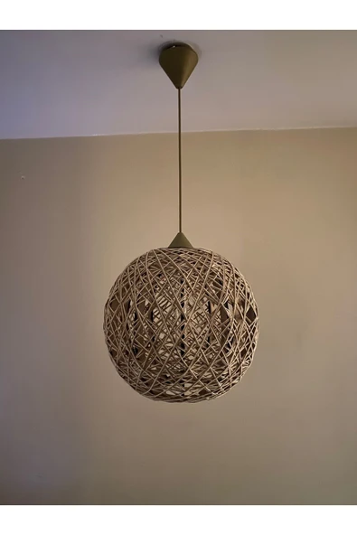 Bohem,Ahşap,Jüt,Hasır,Modern,Doğal Sarkıt Avize - 3