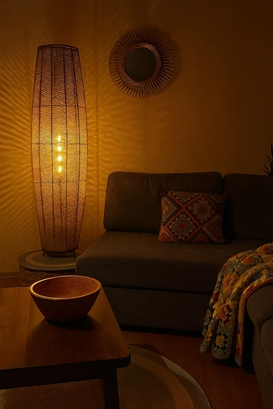 Bohem,Rustik,Modern,Metal,Doğal ElLambader 135*32