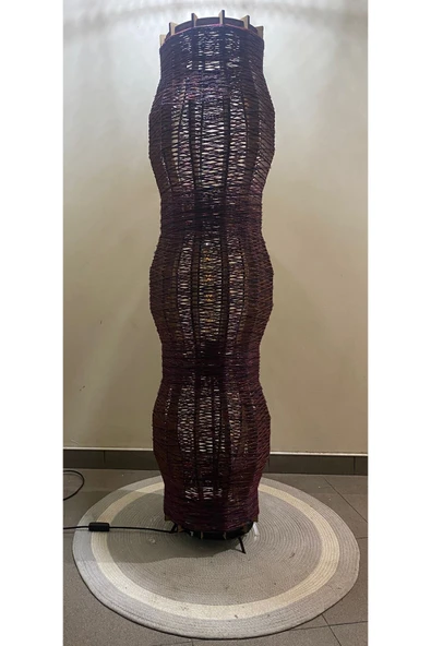 Bohem,Ahşap,Rustik,Modern,Doğal El YApımı Lambader 135*32 - 4