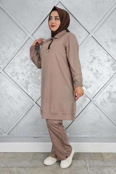 KADIN DÜĞME DETAYLI TESETTÜR TAKIM ürün görseli