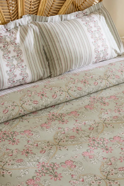 Empres %100 Pamuk Tek Kişilik Pike Takımı Adaçayı - Resim 5