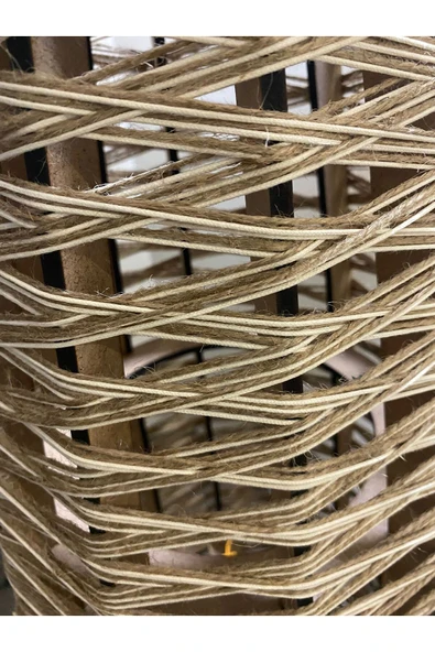 Bohem,Ahşap,Jüt,Hasır,Doğal Lambader 125*32 - 6