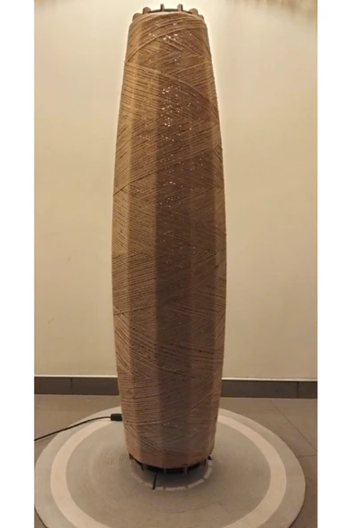 Bohem,Ahşap,Jüt,Hasır,Doğal Lambader 125*32 - 3