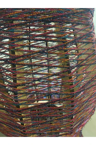 Bohem,Ahşap,Rustik,Modern,Doğal El YApımı Lambader 135*32 - 6