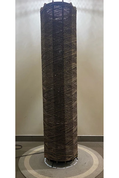 Bohem,Ahşap,Jüt,Hasır,Doğal Lambader 135*32 - 3