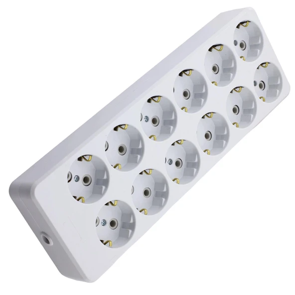 Grup Priz Klemensli 12'li Fiş Priz Topraklı Çoklu Grup Priz Çoğaltıcı Onikili Kablosuz - 4