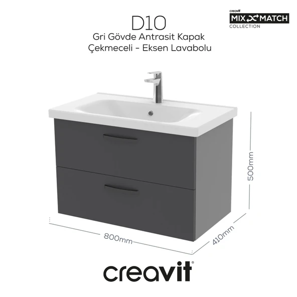 D10 80cm.2CK.Lav.Dlp.ML.GRI.ML.ANT - Resim 3