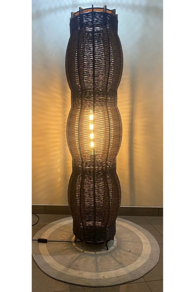 Bohem,Ahşap,Rustik,Modern,Doğal El YApımı Lambader 135*32 - 5