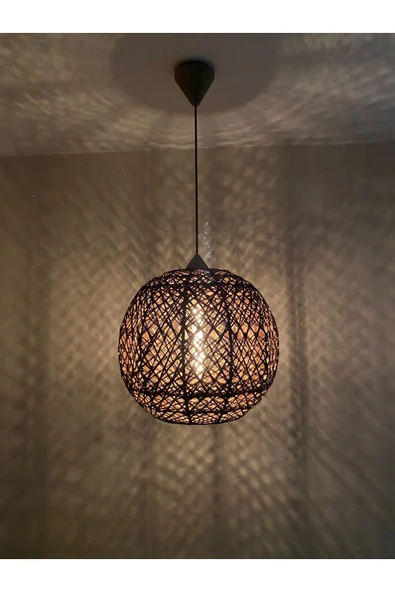 Bohem,Ahşap,Jüt,Hasır,Modern,Doğal Sarkıt Avize - 3