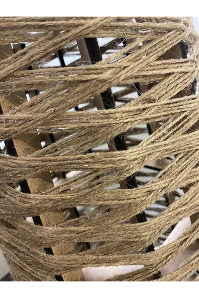 Bohem,Ahşap,Jüt,Hasır,Doğal Lambader 125*32 - 7