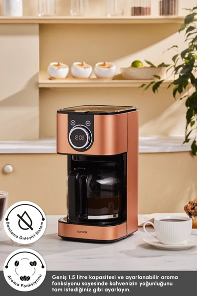 Series 2303 Inox Filtre Kahve Makinesi Bronze - Resim 3