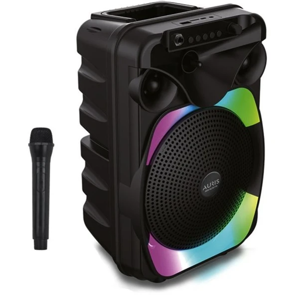 Auris KLN170 10W - (3x 8 inç) Kablosuz Mikrofonlu RGB Bluetooth Hoparlör
