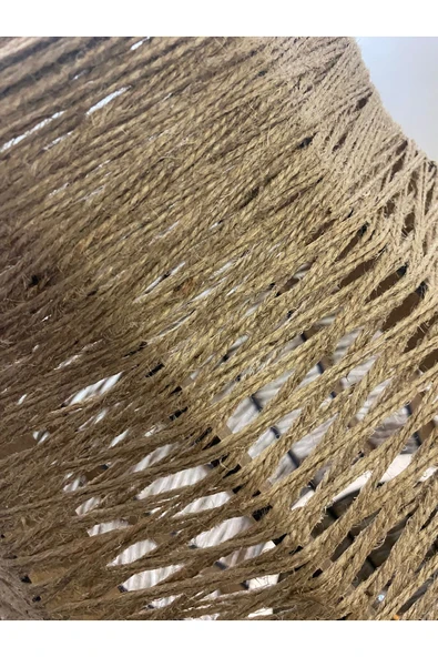 Bohem,Ahşap,Jüt,Hasır,Rustik,Modern,Doğal El YApımı Lambader 135*32 - 6