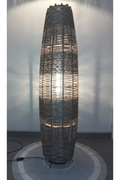 Bohem,Ahşap,Jüt,Hasır,Doğal Lambader 125*32 - 6