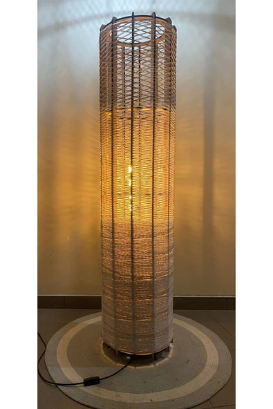 Bohem,Ahşap,Modern,Rustik,İskandinav,Doğal El Yapımı Lambader 135*32 - 4