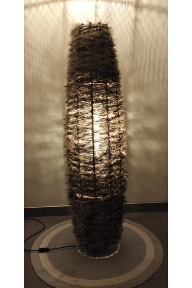 Bohem,Ahşap,Doğal El Yapımı Lambader 125*32 - 6