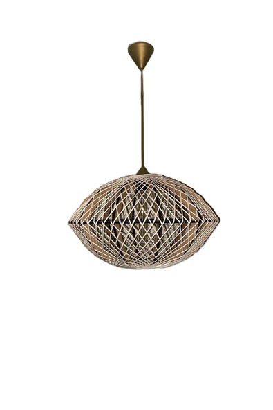 Bohem,Rustik,Modern,Jüt,Hasır,Doğal,El Yapımı Sarkıt Avize - 3