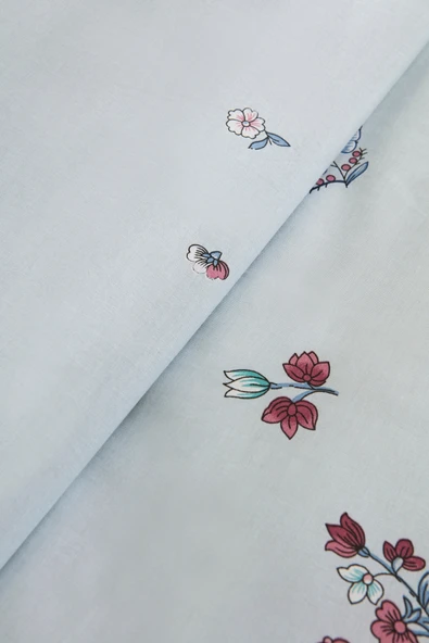 Seliya %100 Pamuk Çift Kişilik Nevresim Takımı Mavi - Resim 7