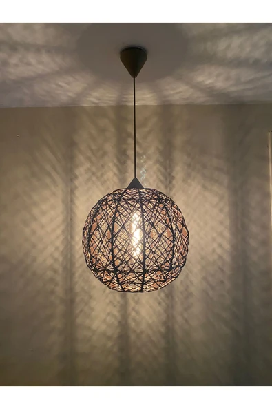 Bohem,Ahşap,Jüt,Hasır,Modern,Doğal Sarkıt Avize - 3