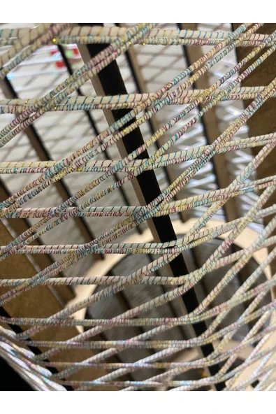 Bohem,Ahşap,Modern,Rustik,İskandinav,Doğal El Yapımı Lambader 135*32 - 7