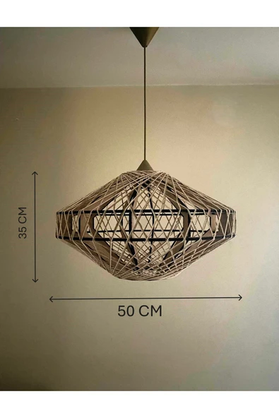 Bohem,Rustik,Modern,Jüt,Doğal,El Yapımı Sarkıt Avize - 2