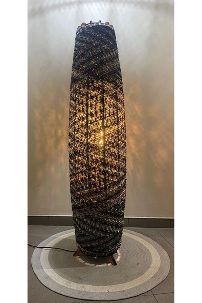 Bohem,Ahşap,Modern,Rustik,Doğal El Yapımı Lambader 125*32 - 6