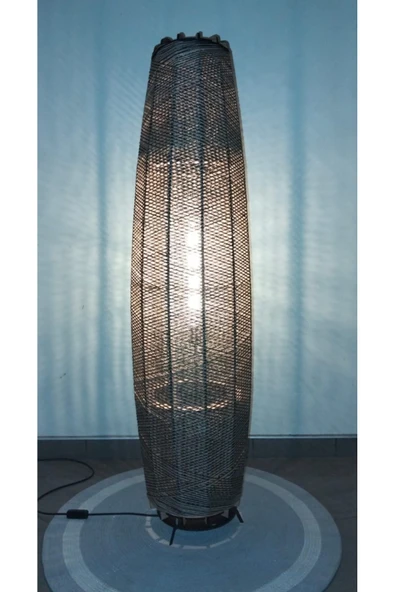 Bohem,Ahşap,Jüt,Hasır,Doğal Lambader 125*32 - 4