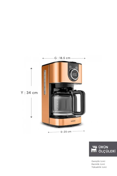 Series 2303 Inox Filtre Kahve Makinesi Bronze - Resim 2